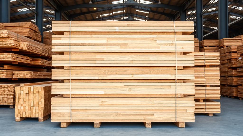 Stacked lumber wood